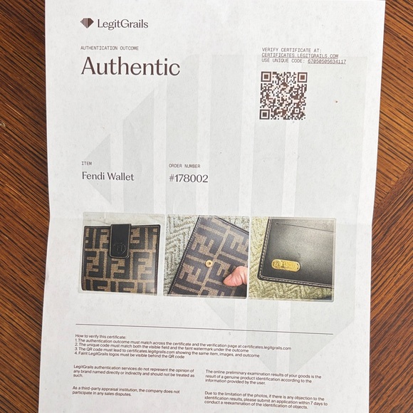 Fendi Black and Tan Logo Wallet with COA - Picture 9 of 9